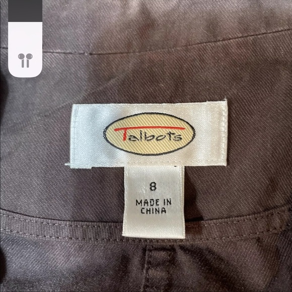 Talbots Sz 8 Brown Lightweight Button Up Cotton Jacket With Pockets GUC BPU2 - Picture 11 of 13